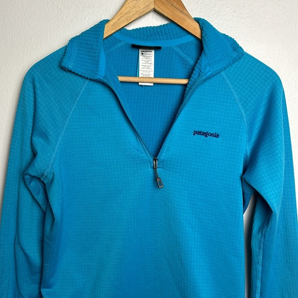 Patagonia Women’s Pullover Fleece Lined 1/4 Zip Jacket Size Small Blue - Picture 2 of 6